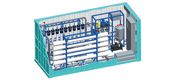 Planta de Desalinización de Agua de Mar UF-RO, Contenerizada