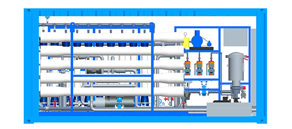 Planta de Desalinización de Agua de Mar UF-RO, Contenerizada